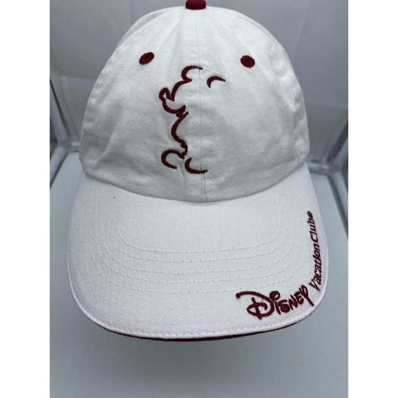 Disney Vacation Club White Baseball Cap Hat Hook Loop Adjustable Mickey Mouse - Picture 1 of 8